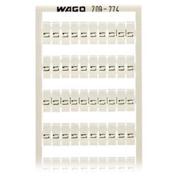 WAGO 209-774 WSB Quick Marker Vertical (L1) 100ea White