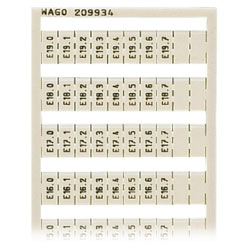 WAGO 209-934 WSB Quick Marker Vertical (E10.0-E19.7) 10ea White