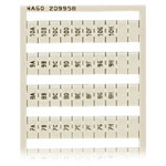 WAGO 209-958 WSB Quick Marker Vertical (1A-10H) 10ea White