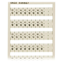 WAGO 209-967 WSB Quick Marker Vertical (A0.0-A9.7) 1ea White