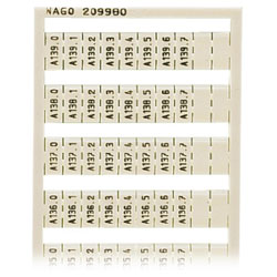 WAGO 209-980 WSB Quick Marker Vertical (A130.0-A139.7) 1ea White