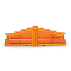 WAGO 727-205 4-level End Plate Marked 0-1-2-3--3-2-1-0 7.62mm Thick Orange