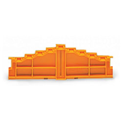 WAGO 727-206 4-level End Plate Marked a-b-c-d--d-c-b-a 7.62mm Thick Orange