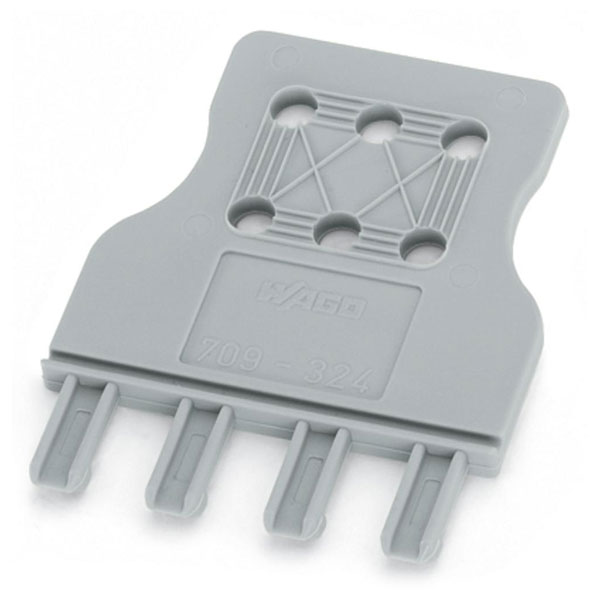 WAGO 709332 Strain Relief Plate 2pole for 10mm Terminal Blocks Grey
