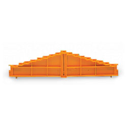 WAGO 727-107 8-level End Plate 7-0--0-7 7.62mm Orange