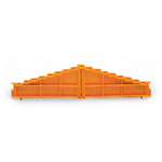 WAGO 727-117 8-level End Plate Plain 7.62mm Thick Orange