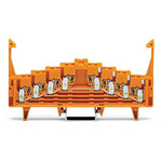 WAGO 727-235 4-level Same Potential Block Plain Lock DIN 15mm Orange