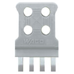 WAGO 769-412 Strain Relief Snap-on 4-5-pole for Conn. & Cage Clamp Grey
