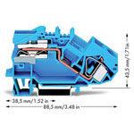 WAGO 783-613 1-conductor N-disconnect Terminal Block Blue