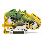 WAGO 783-607/999-950 2-conductor Gnd. Terminal Block Ex e II Grn-yellow