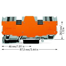 WAGO 769-194/769-319 1-way/1-way Block/Separator 2-jpr. 8-pole 21.1mm Grey