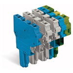 WAGO 769-504 2-conductor Base Module with End Plate Codable 1-pole Grey
