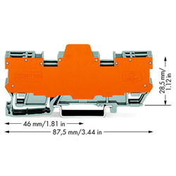 WAGO 769-162/769-313 2-pin Block & Separator 2-jumper 4-pole 11.1mm Grey