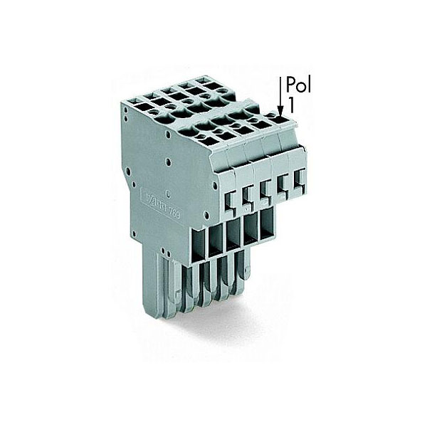  769-126 2-conductor Female Connector Codable 6-pole Grey