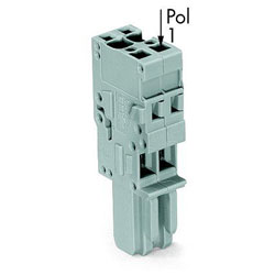 WAGO 769-104 1-conductor Female Plug Codable Straight 4-pole Grey