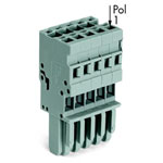 WAGO 769-110 1-conductor Female Plug Codable Straight 10-pole Grey