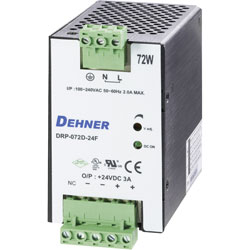 Dehner Elektronik DRP072D-24FE DIN Rail Power Supply 24VDC 3.0A 72W 1-Phase