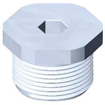 Wiska 10062397 EVSGS 25 Light Grey Plastic Hexagonal Blind Plug