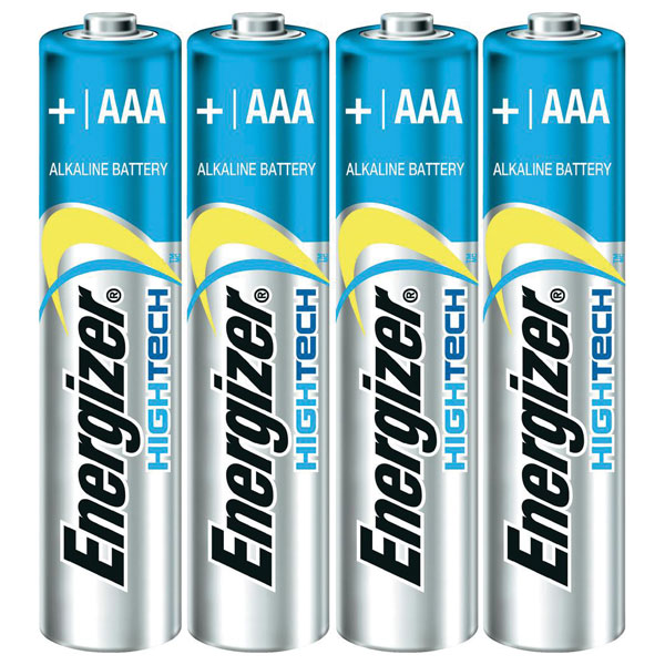Energizer 638442 Hightech Alkaline AAA Battery x4 Rapid Online