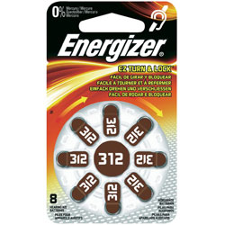 Energizer 634924 ZA312 hearing aid batteries 1.4V x8