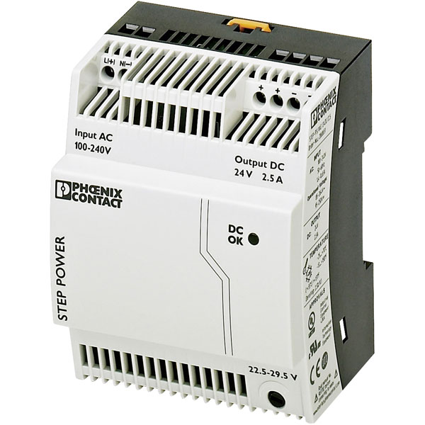 Phoenix Contact 2868651 STEP-PS/1AC DIN Rail Power Supply 24V DC 2...