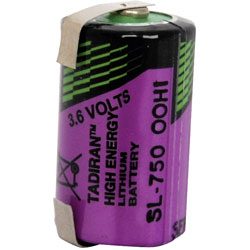 Tadiran Batteries SL-750T 1/2 AA Size 1100mAh Lithium Battery Cell 3.6V Tagged