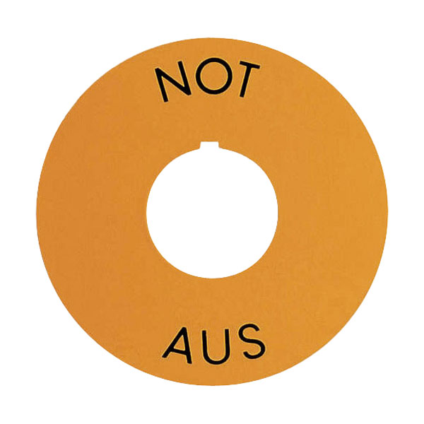 Rafi 5.76.204.101/0400 Adhesive Label Round Ø22.3/60mm 1x "NOT-AUS...