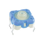 Rafi 114100501 Tact Switch 1 x Off/(On) 100mA 35V DC/AC Blue THT Outward