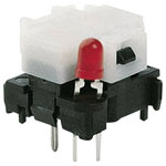 Marquardt 6425.4111 Key Switch 100mA 28V SPNO PCB Red LED 16mm No Cap