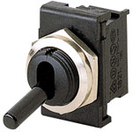 Marquardt 1821.1101 Toggle Switch 6A 250V AC IP40 SPST On-Off Faston Black
