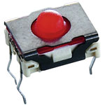 Rafi 1.14.002.006/0000 Tact Switch 1 x Off/(On) 100mA 35V Black, Red THT 3.6N