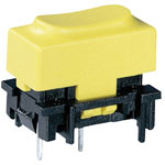 Marquardt 6450.0007 Narrow Key Switch 100mA 28V SPNO with Yellow Cap