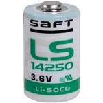 Saft LS14250 1/2 AA Size 1200mAh Lithium Battery Cell 3.6V