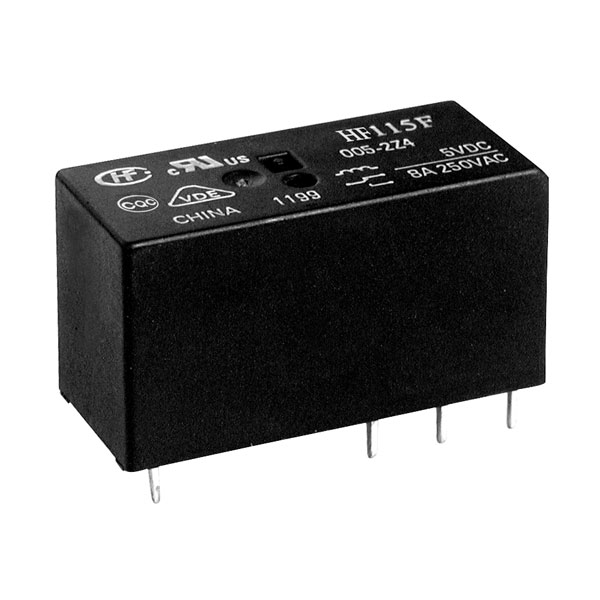  HF115F0122ZS4AF 12VDC 8A DPDT Low Profile PC Power Relay