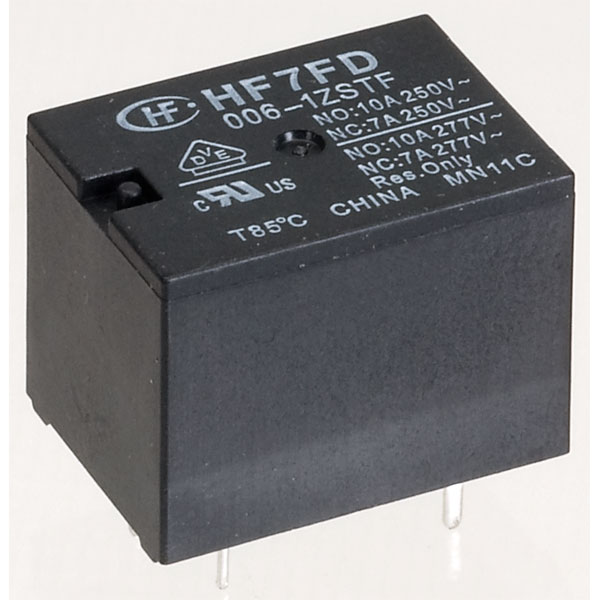  HF7FD0061ZSTF 6VDC 12A SPDT Miniature Cube Power Relay