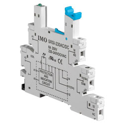 IMO SRSI-24AC/DC Socket for Slim Relay + Clip T35 DIN Mount Input 24VAC/DC