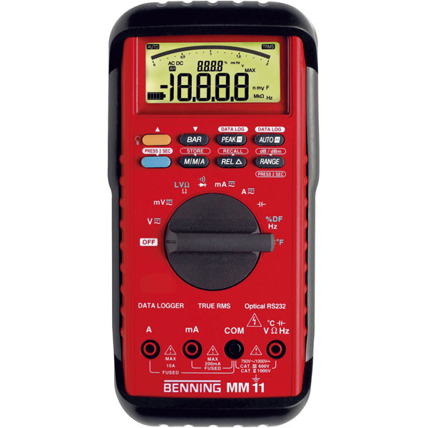 Benning 044080 MM 11 Digital Multimeter 20,000 Counts LCD CAT III 600V