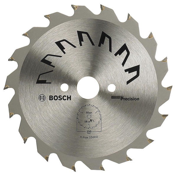 Bosch 2609256852 Circular Saw Blade TCT Precision 150x20/16x2.5mm 18