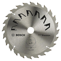 Bosch 2609256857 Circular Saw Blade TCT Precision 170x20/16x2.5mm 24 Teeth