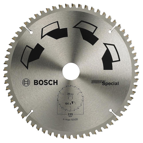 Bosch 2609256895 Circular Saw Blade Tct Special 235x30 25x25mm 64