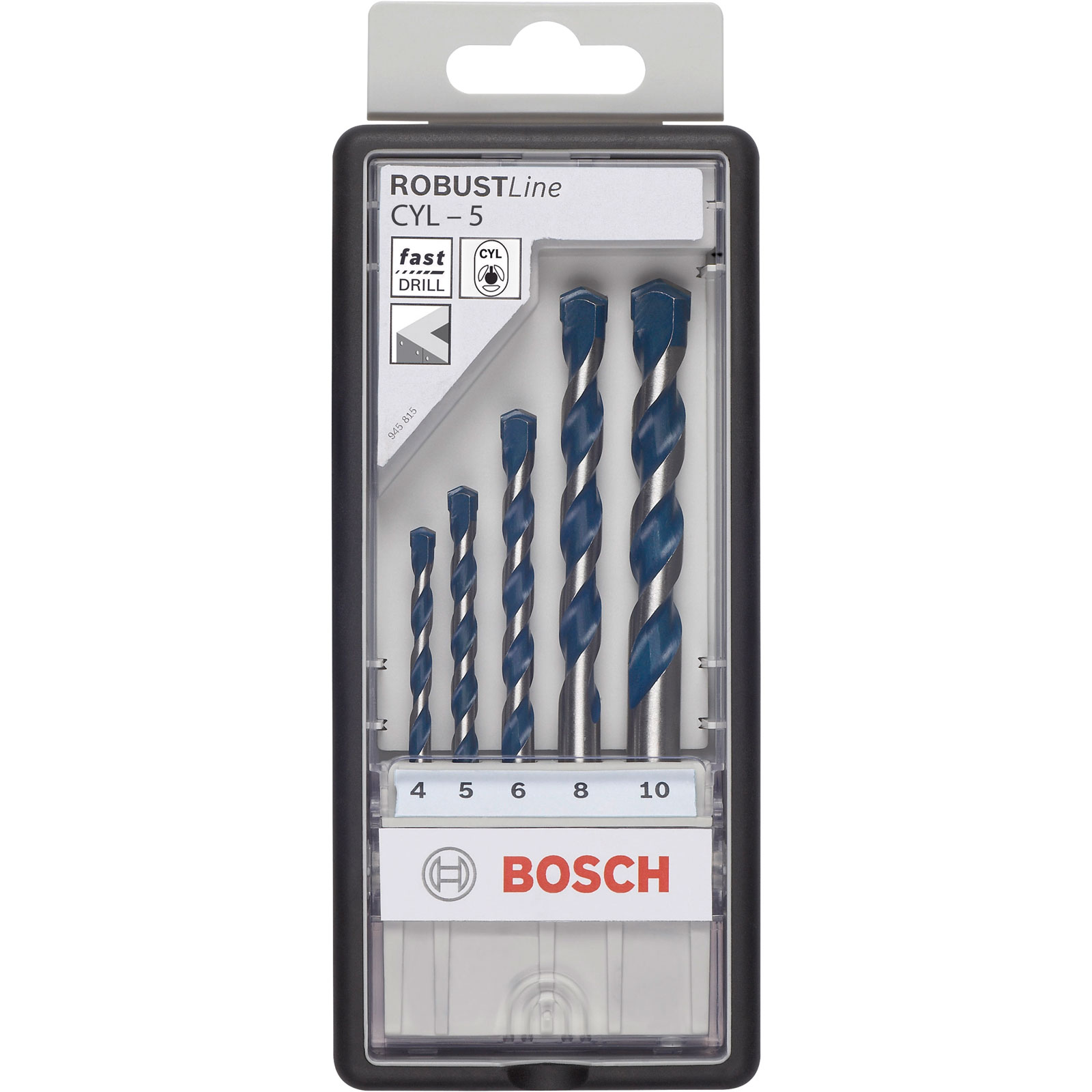 Bosch 2608588165 Carbide Twist Drill Concrete Set Straight Shank 4 to ...