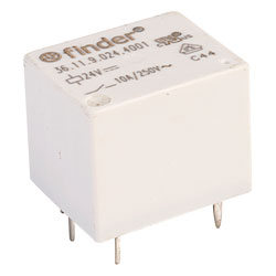 Finder 3611-9024-4011 24V Relay (Miniature) SPDT 10A 36.11