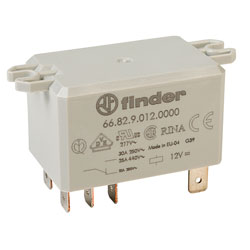 Finder relè 12v rt 2 30a/250v rlf6682 9012 serie 66 12vdc 30a 2 inverter