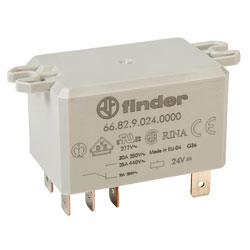 Finder 66.82.9.024.0000 24V Relay DPDT DC 30A (Flange Mounting) 66.82