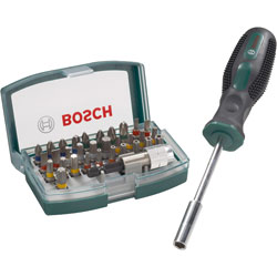 Bosch 2607017189 32-Piece Screwdriver Set & Bit Holder