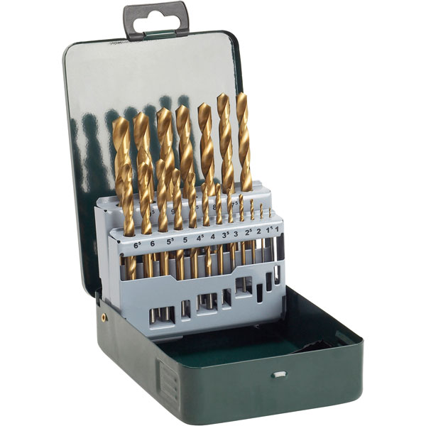 Bosch 2607019437 Twist Drill Set HSS-TiN DIN 338 Straight Shank 1 to ...