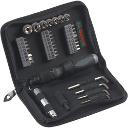 Bosch 2607019506 38-Piece Screwdriver Bit Set with Sockets and Allen Keys