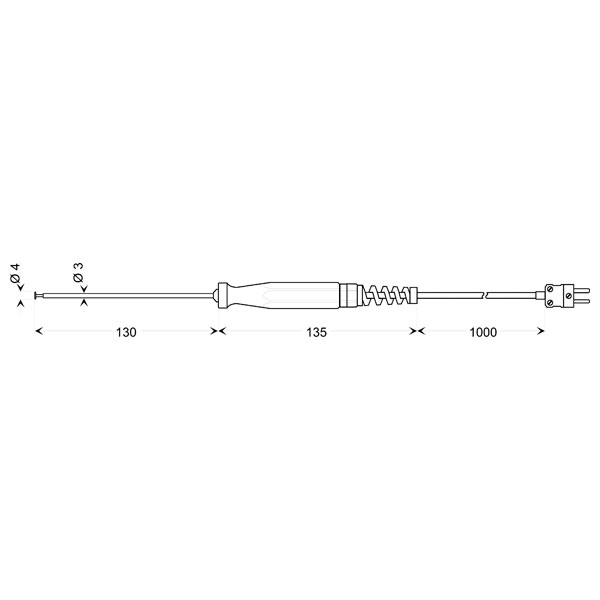 Greisinger GOF130CU Type K Surface Sensor Mini Thermocouple Plug