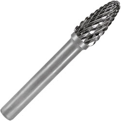 RUKO 116050 Tungsten Carbide Rotary Burr Shape F Ball Nose Tree (RBF) Ø3mm