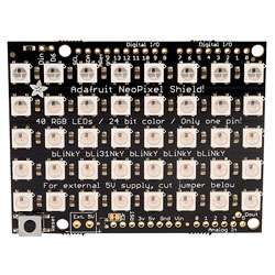 Adafruit 1430 NeoPixel Shield for Arduino 40 Addressable RGB LEDs